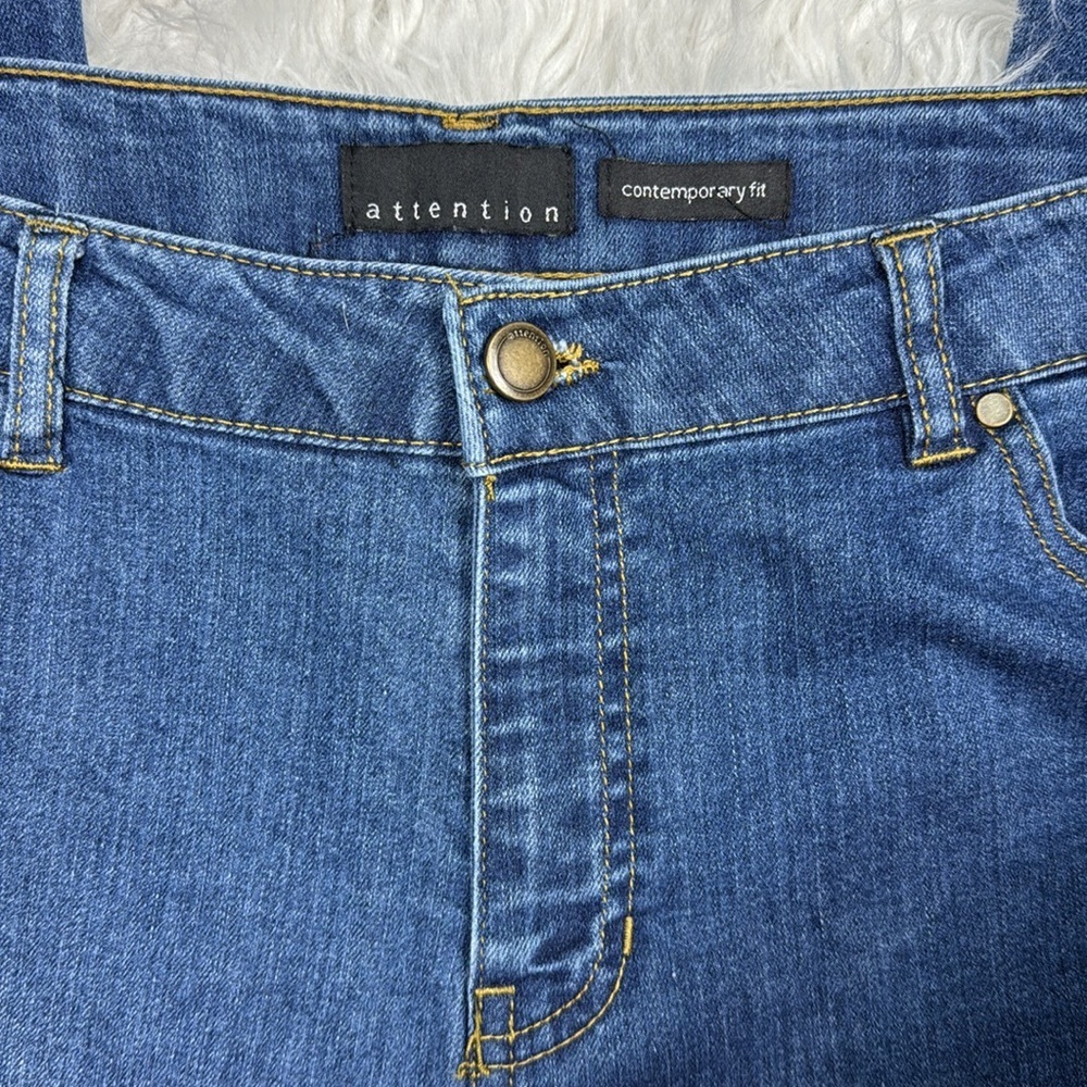 Attention Women's Straight Leg Blue Jeans Contemporary Fit - Picture 3 of 6